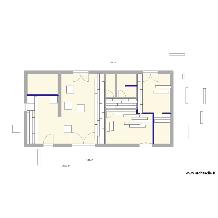 SOL. Plan de 5 pièces et 62 m2