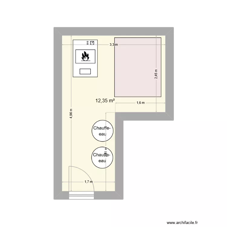 JAUFFRAIS ALAIN  CHAUFFERIE. Plan de 1  et 12 m²