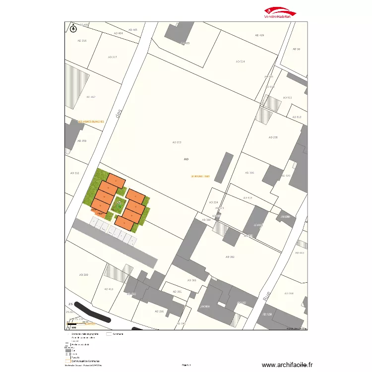 HI - Auchay sur Vendee hypoth&egrave;se 5 T2. Plan de 