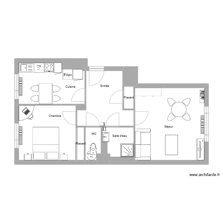 Rahmaoui meubl&eacute;. Plan de 