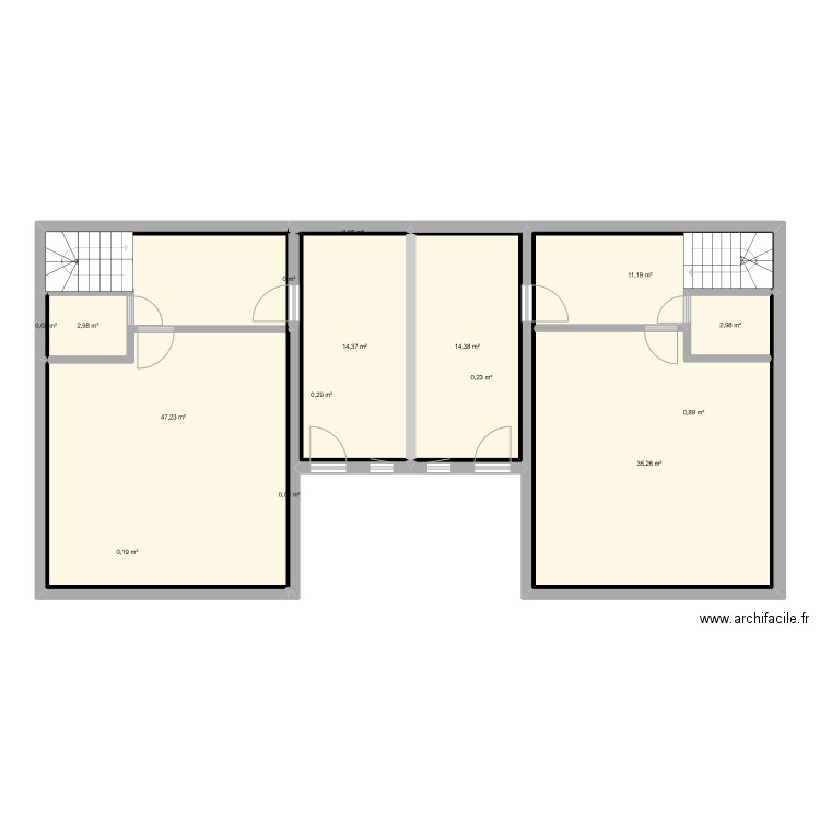 CA C MON KK. Plan de 15 pièces et 130 m2