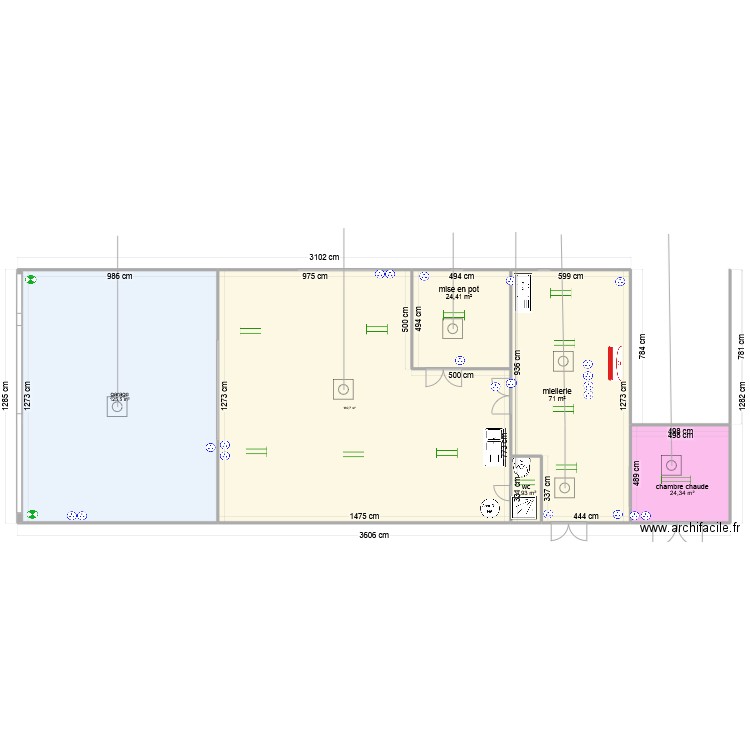 miellerie bouis 2. Plan de 6 pièces et 413 m2