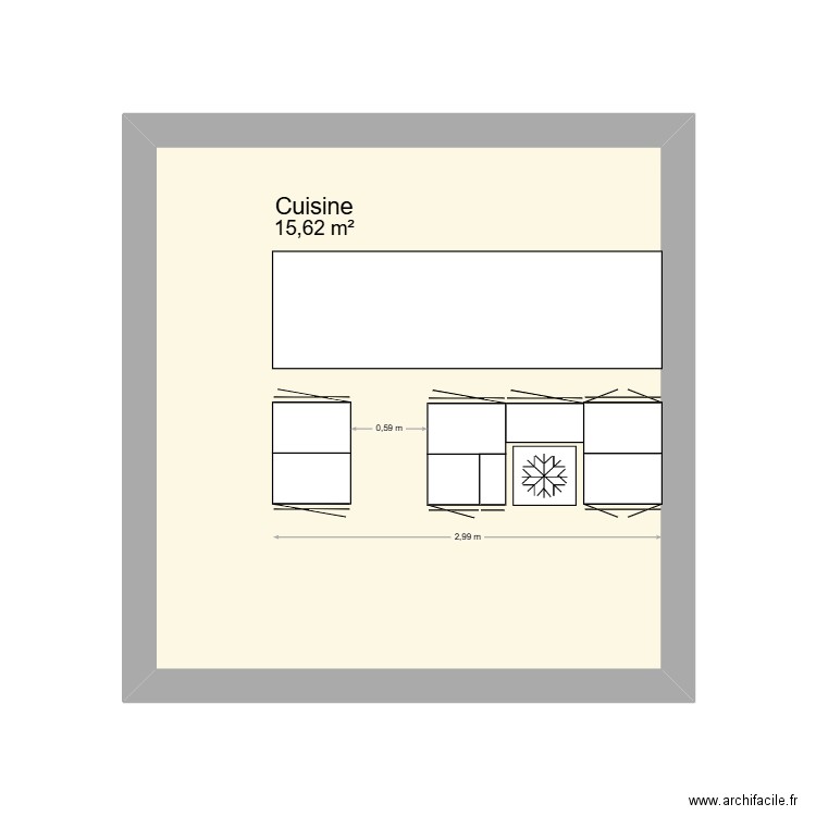Ilot 2025 (2). Plan de 1 pièce et 16 m2