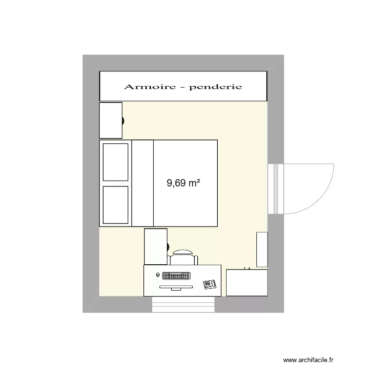 chambre 3. Plan de 
