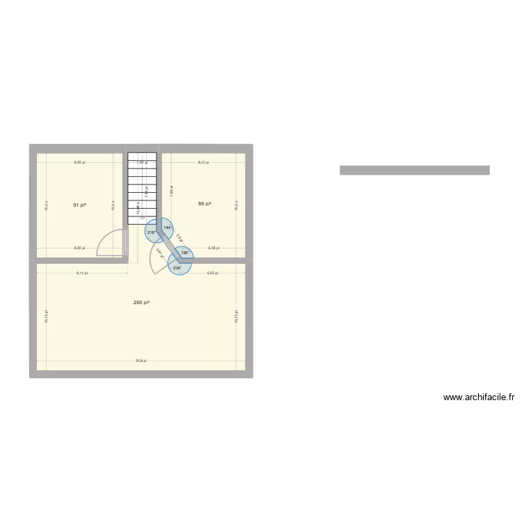 Maison. Plan de 3 et 41 m² Maison. Plan de 3 et 41 m²