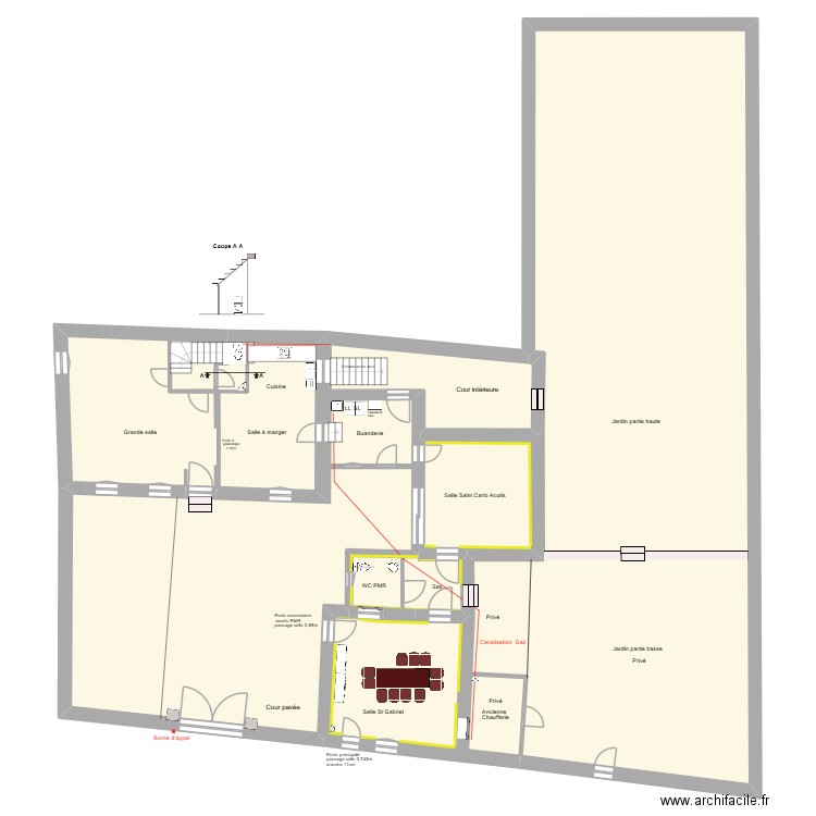 Bourron Salles St Gabriel et Saint Carlo Acutis. Plan de 5 pièces et 529 m2