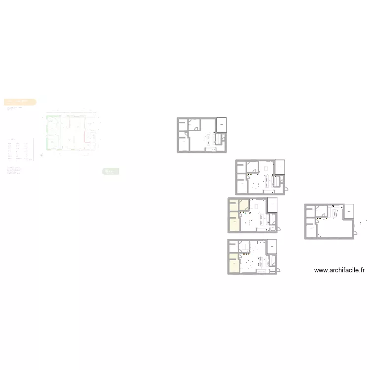 Plan maison 42 bis. Plan de 9 pièces et 143 m²