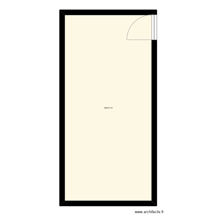 cadre. Plan de 1 pièce et 105 m2