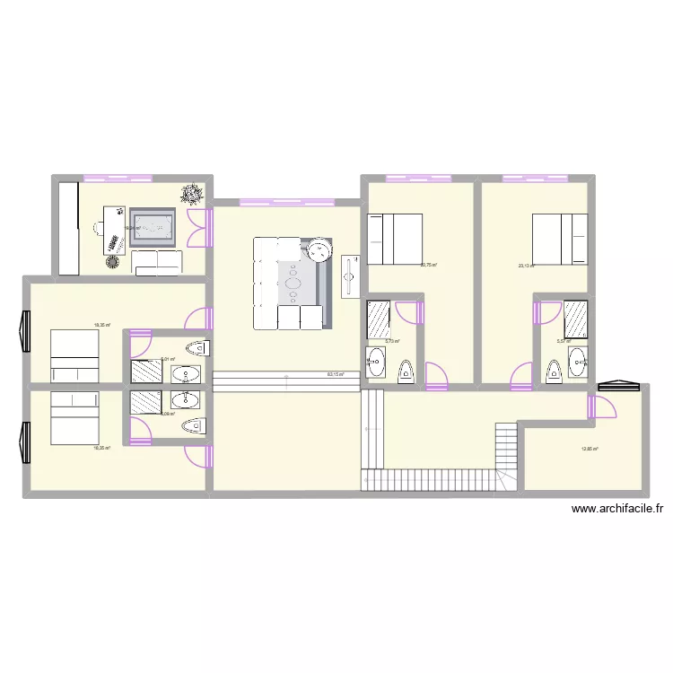 cr&eacute;er ma vrai maison. Plan de 11  et 219 m²