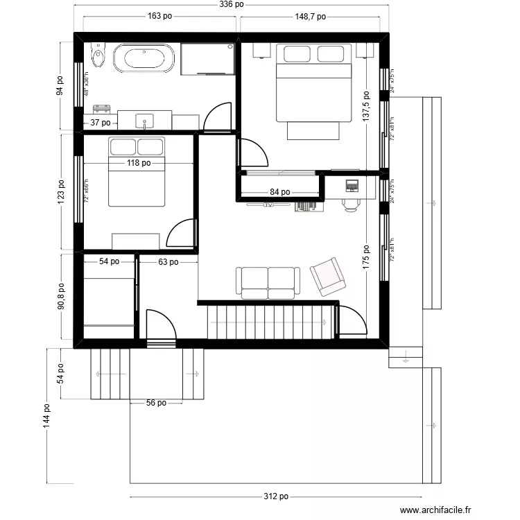 Céline Anctil rdch. Plan de 5 Pièces et 62 m² Céline Anctil rdch. Plan de 5 Pièces et 62 m²