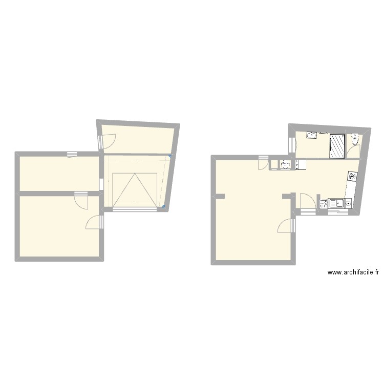 Barbat. Plan de 4 pièces et 71 m2