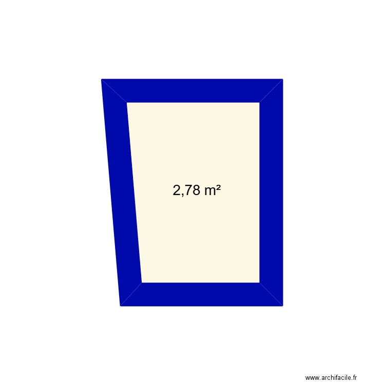 ma chambre. Plan de 1 pièce et 3 m2