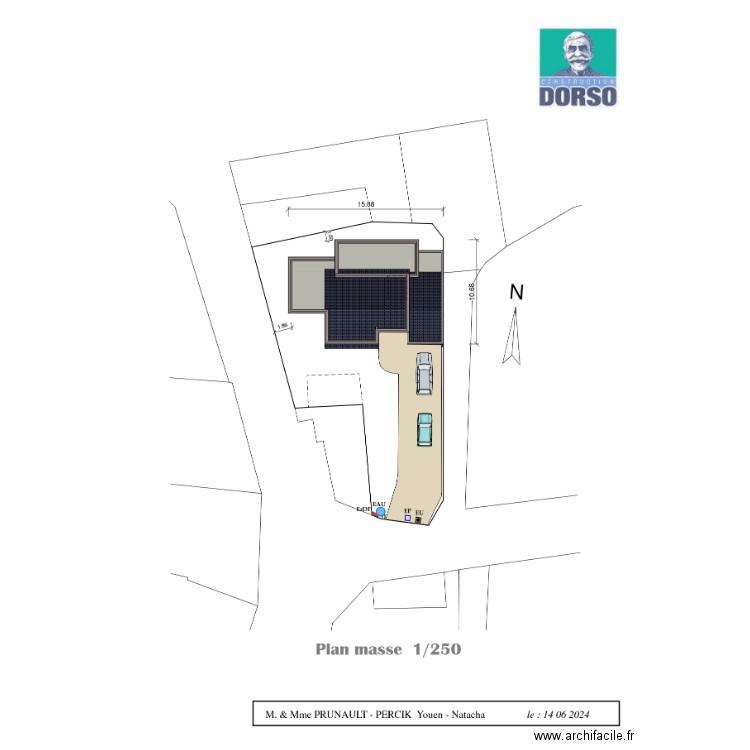 Plan de masse YP. Plan de 0 pièce et 0 m2