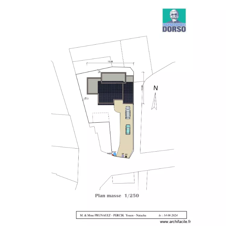 Plan de masse YP. Plan de 
