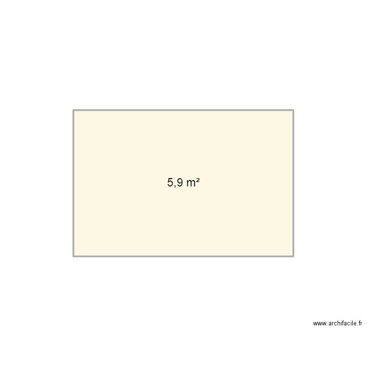 Abri de jardin dalle. Plan de 1 pièce et 6 m2