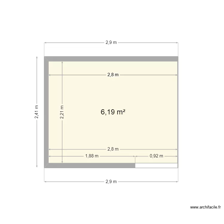 Abri de jardin dalle. Plan de 