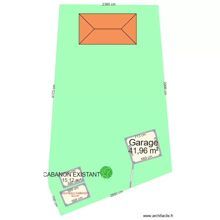 Plan de masse cababon. Plan de 