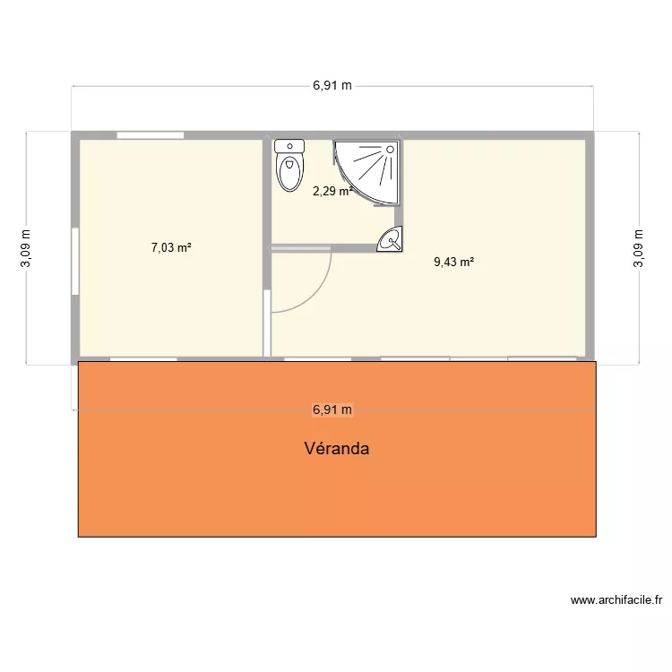 Jean Luc NORVAL. Plan de 3  et 19 m²