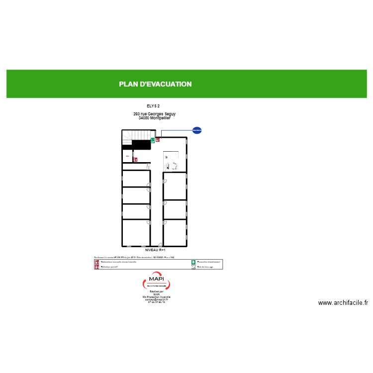 inter elys 2YTT. Plan de 10 pièces et 175 m2