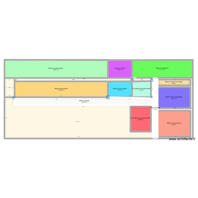 Plan magasin Auchan Longuenesse. Plan de 0 pièce et 0 m2