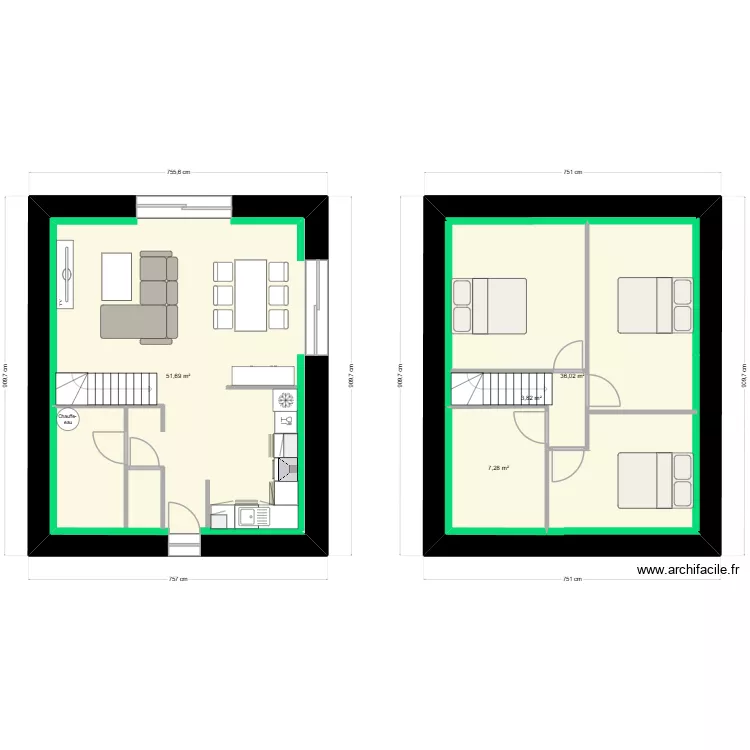 gwen. Plan de 4  et 114 m²