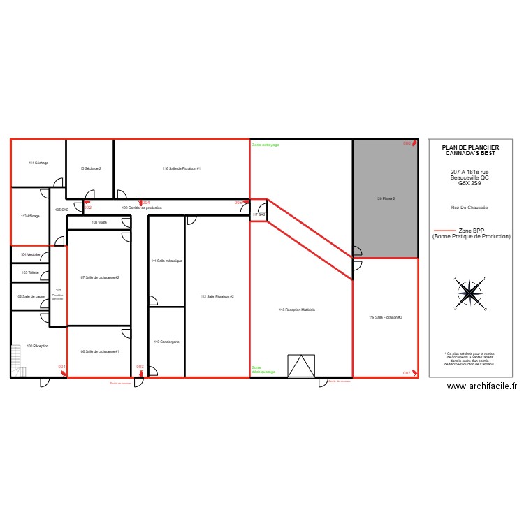 Indoor cameras Ground floor. Plan de 23 pièces et 771 m2