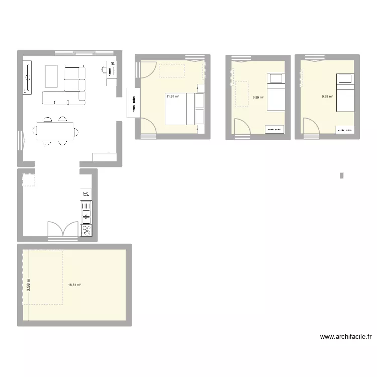 olivet. Plan de 4 et 50 m² olivet. Plan de 4 et 50 m²