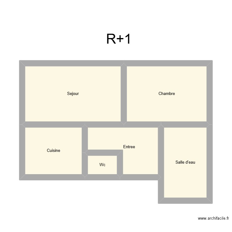 350602587. Plan de 6 pièces et 38 m2