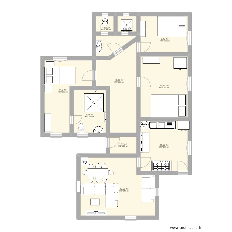 Ma masion Moukondo. Plan de 0 pièce et 0 m2