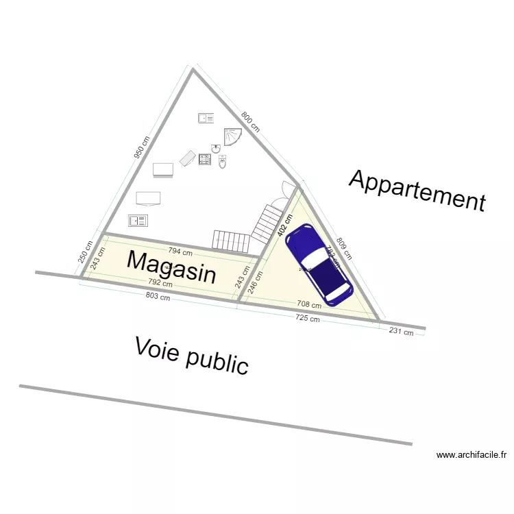 Acher chantier dimensons. Plan de 