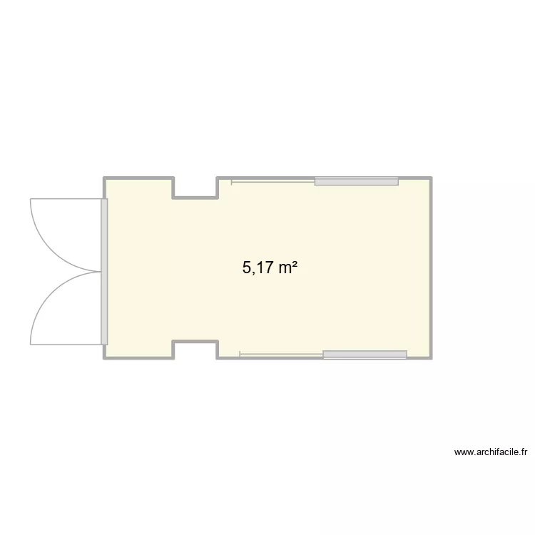 Unknown. Plan de 1  et 5 m²