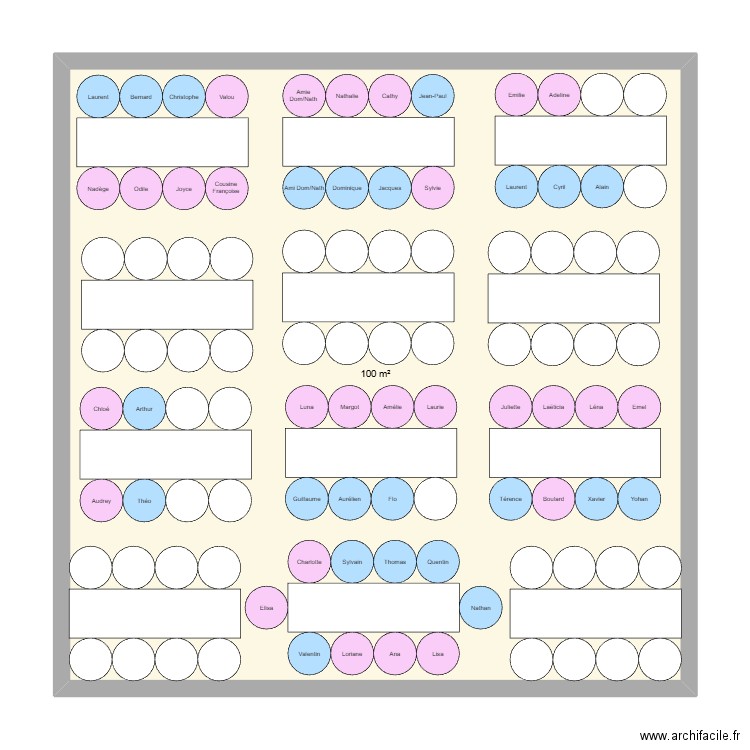 pouet. Plan de 1 pièce et 100 m2