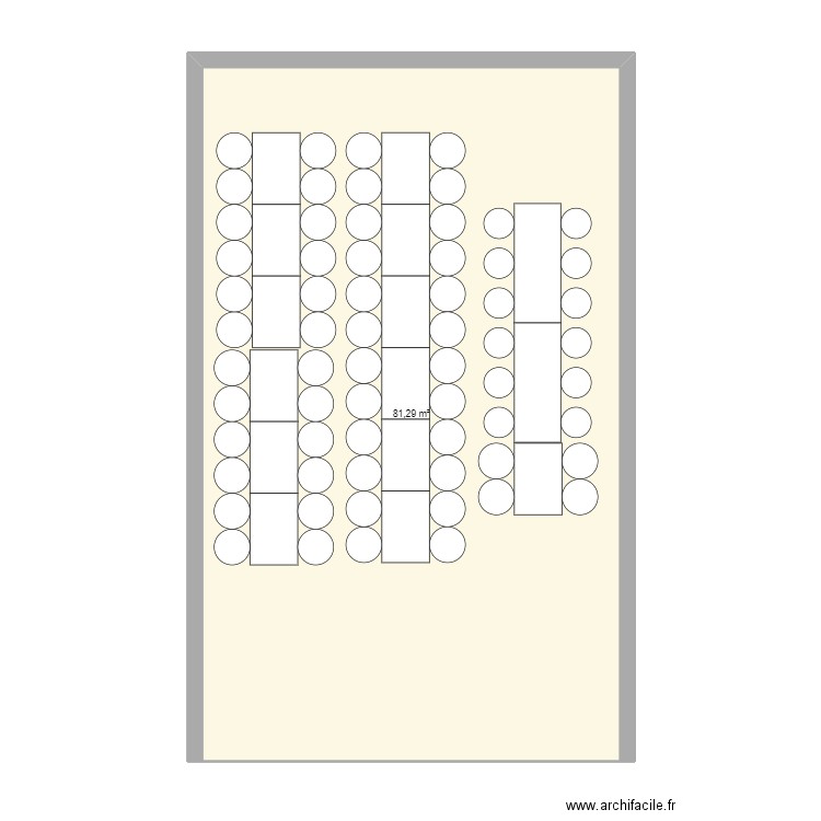 plan table 3. Plan de 1 pièce et 81 m2