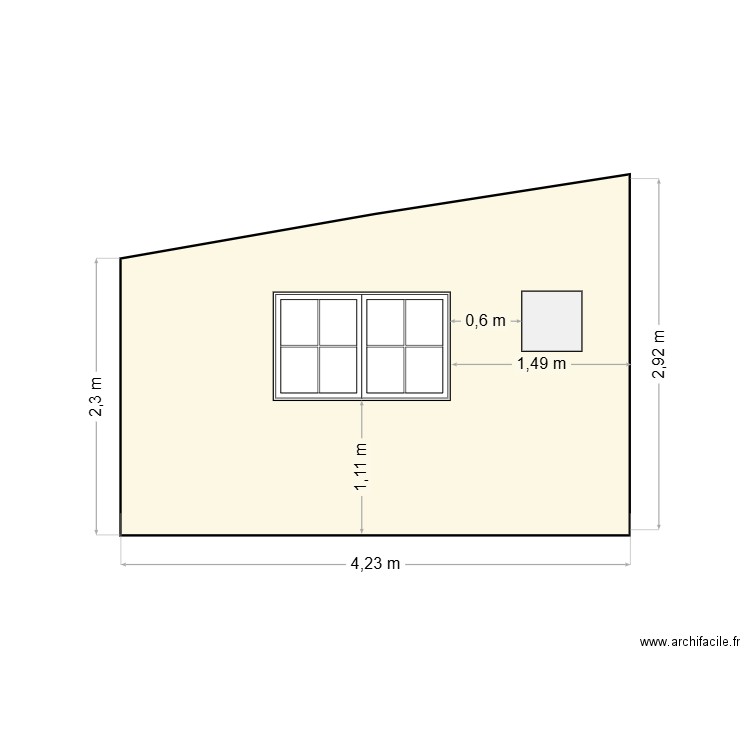 Facade coté Après. Plan de 0 pièce et 0 m2