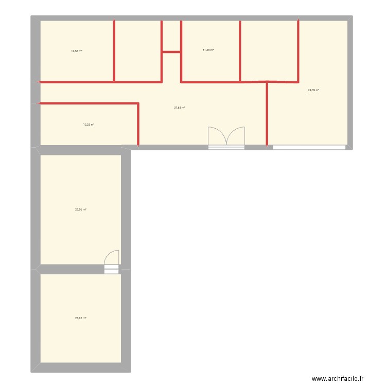 saint hilaire. Plan de 7 pièces et 162 m2