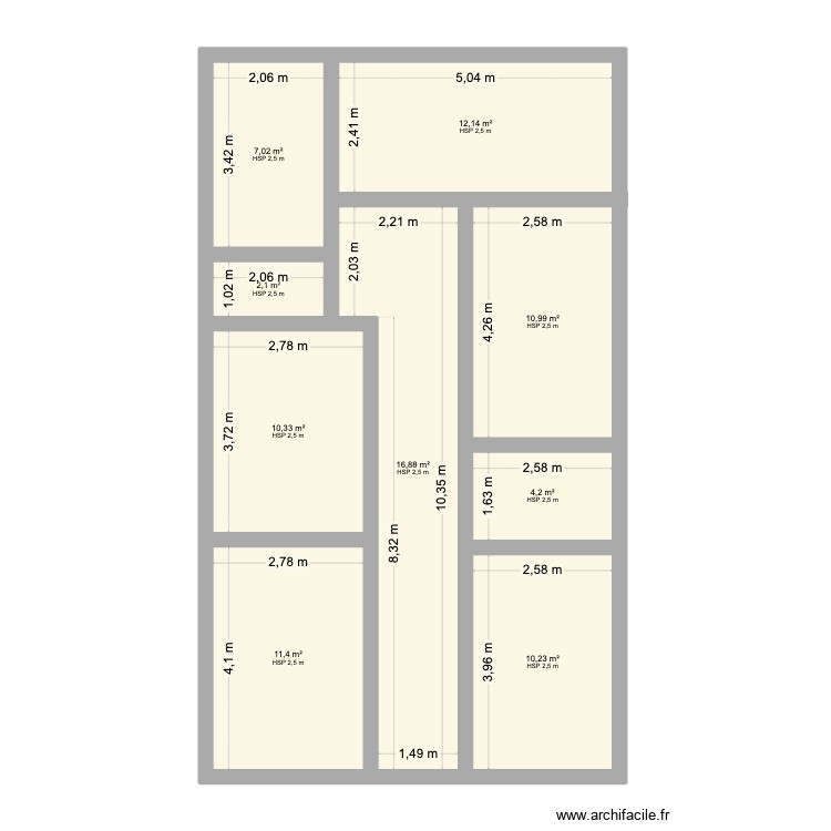 cabinet. Plan de 0 pièce et 0 m2