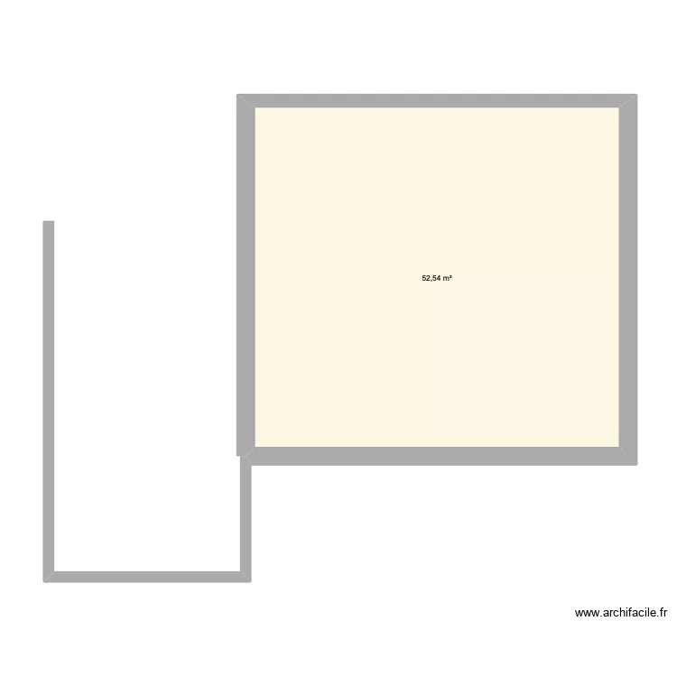 Romain 1. Plan de 1  et 53 m²