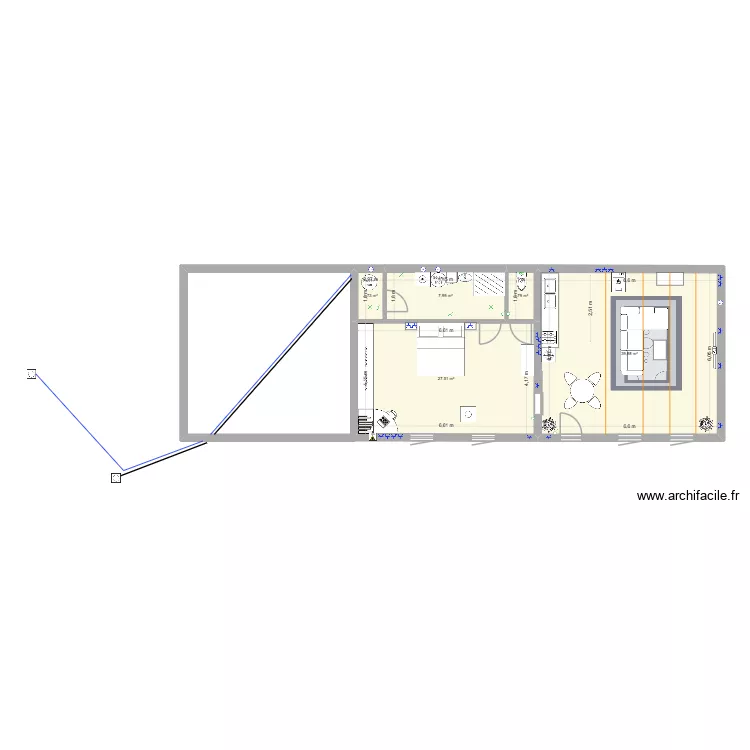 Maison SDB. Plan de 5 pièces et 79 m² Maison SDB. Plan de 5 pièces et 79 m²