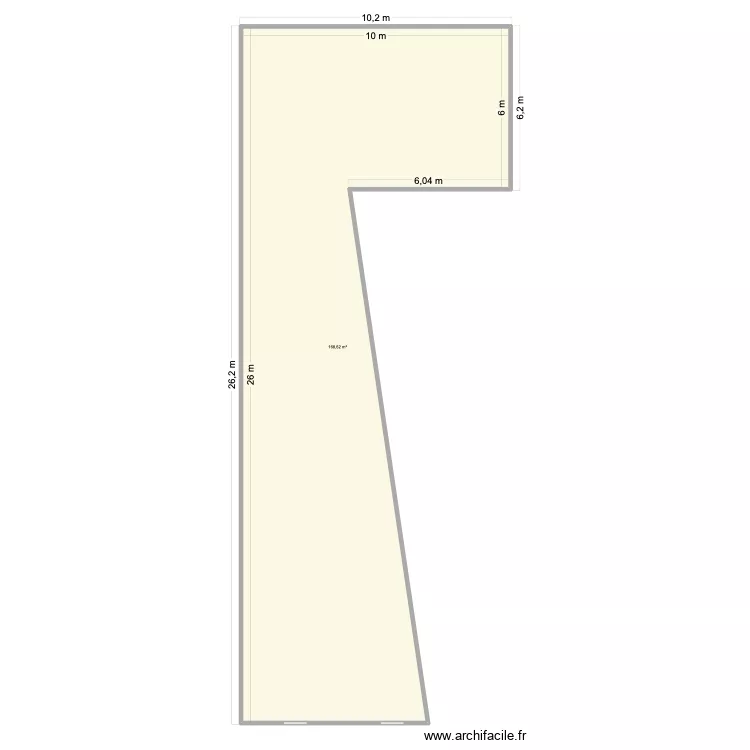 bodega. Plan de 1 pièce et 169 m²