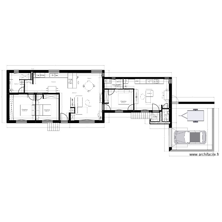 plan Cesson renov version 3. Plan de 10 pièces et 102 m2