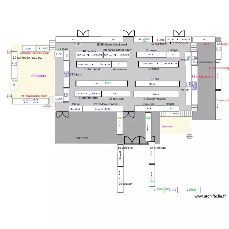 Plan marché. Plan de 5 Pièces et 339 m² Plan marché. Plan de 5 Pièces et 339 m²