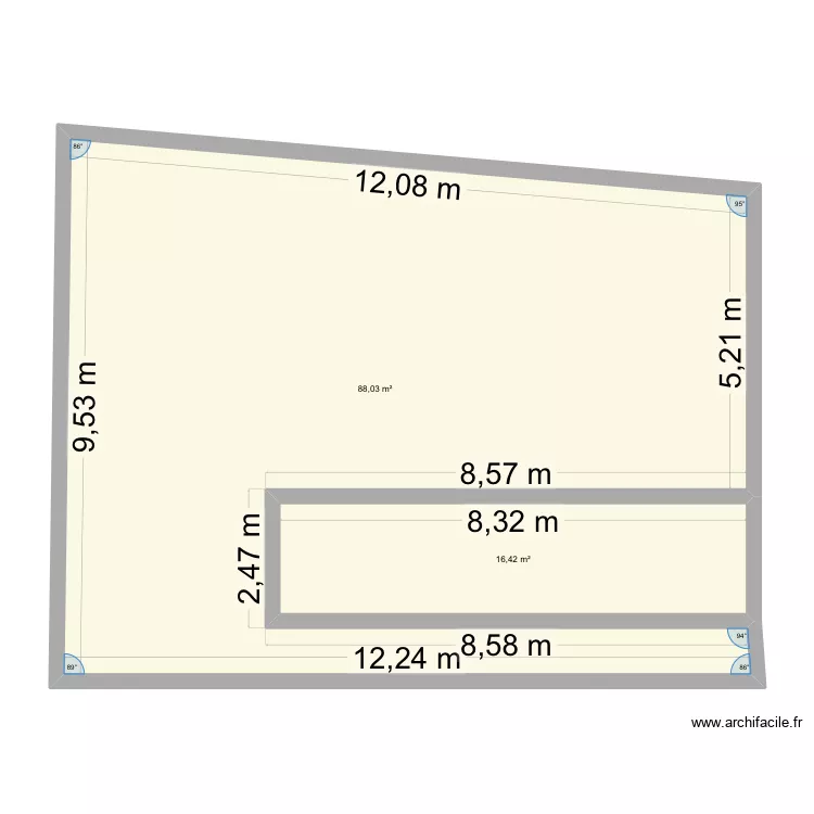 Maison 110m2. Plan de 2 Pièces et 104 m² Maison 110m2. Plan de 2 Pièces et 104 m²