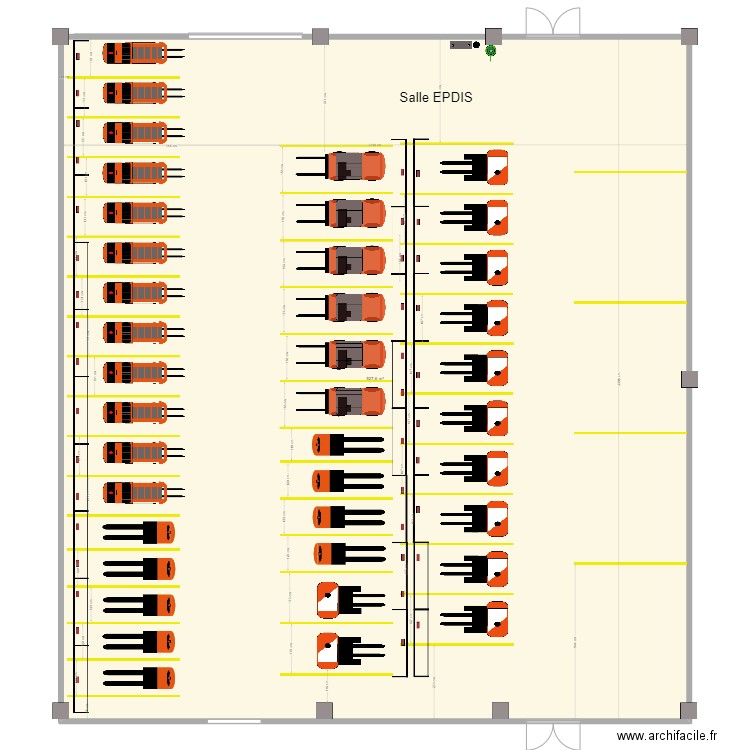 EPDIS. Plan de 1 pièce et 528 m2