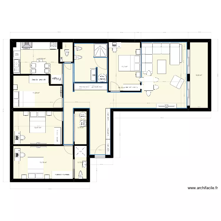  LES IBIS 2EME cuisine. Plan de 