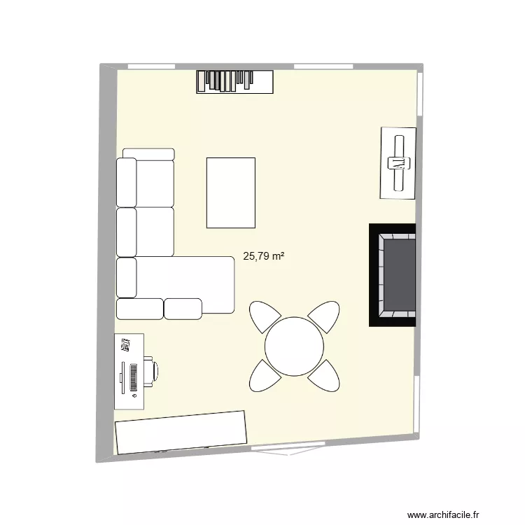 salle a manger. Plan de 