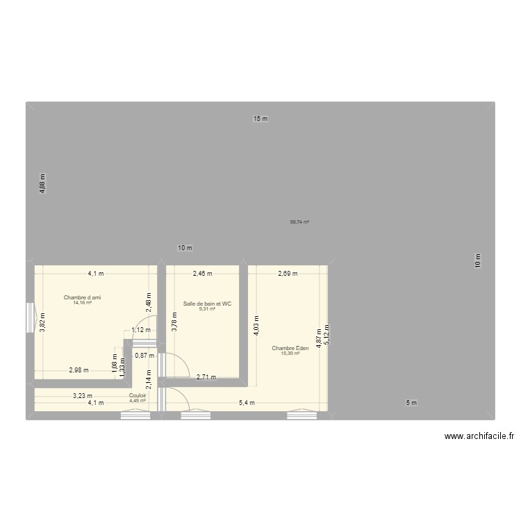loft 2 eme etage. Plan de 0 pièce et 0 m2