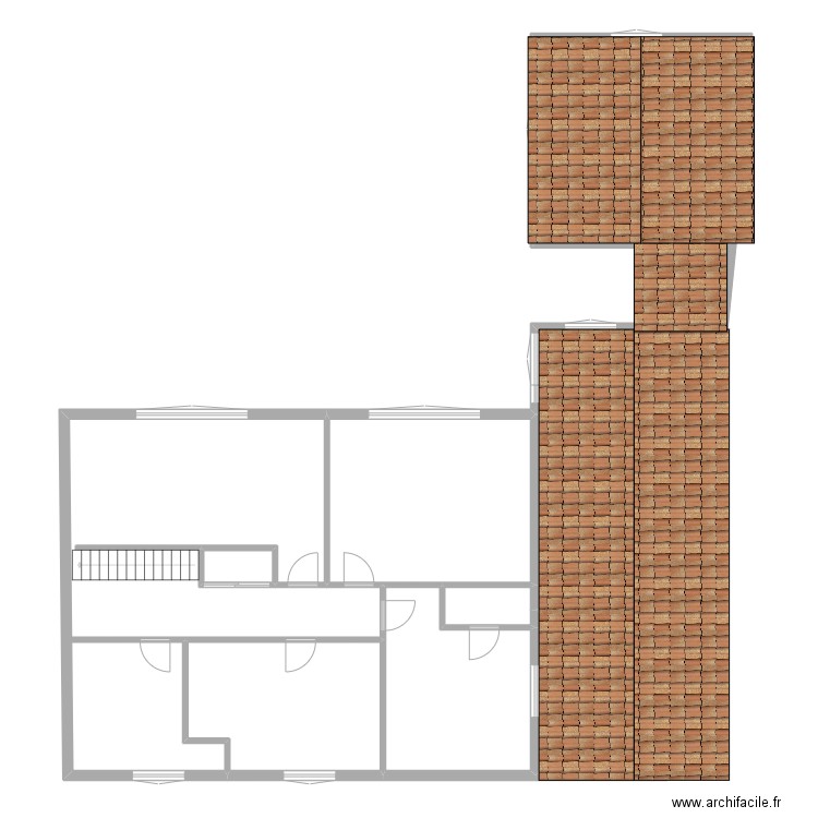 blanche r+1. Plan de 10 pièces et 190 m2