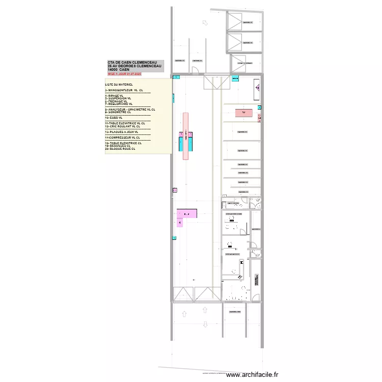 Plan de CTA DE CAEN CLEMENCEAU Zone CL- Le3++. Plan de Plan de CTA DE CAEN CLEMENCEAU Zone CL- Le3++. Plan de