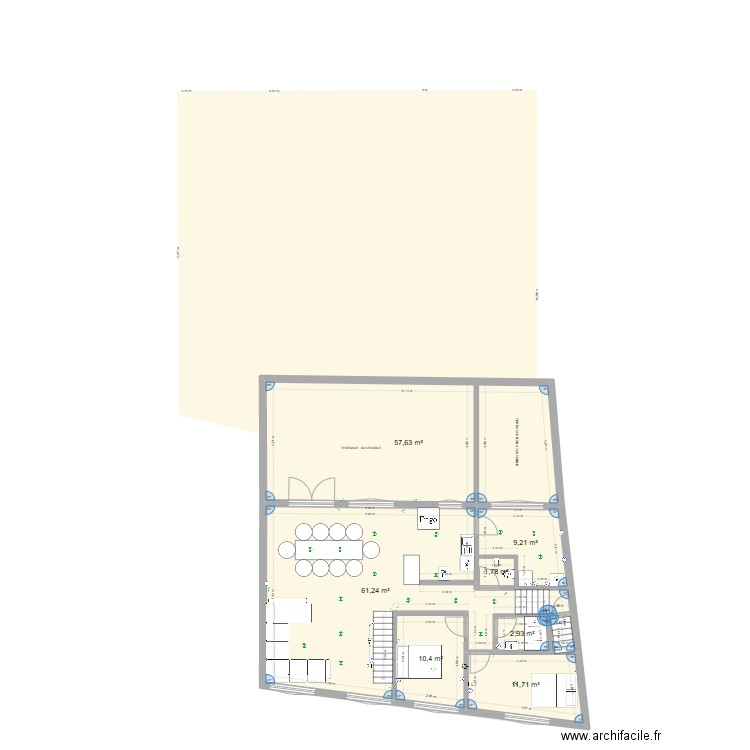 MAISON1. Plan de 14 pièces et 347 m2