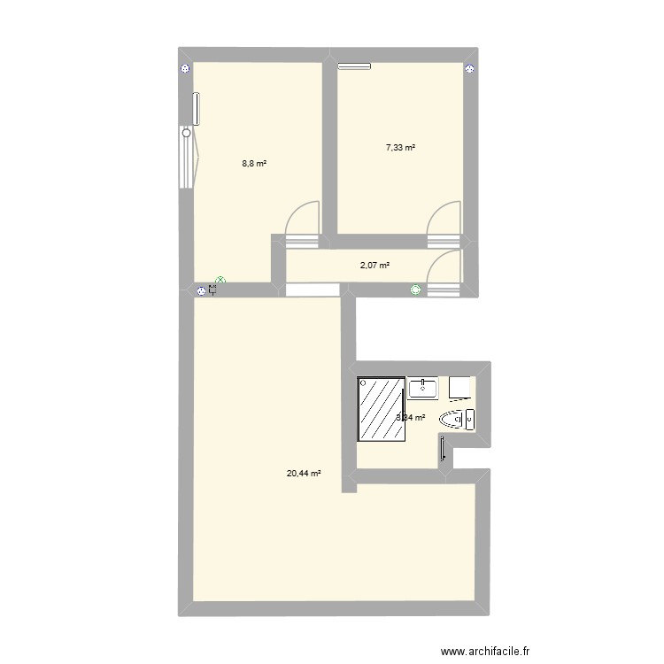 Location Muret. Plan de 5 pièces et 42 m2